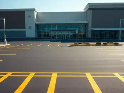 Commercial parking lot paving