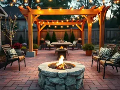 Brick paver patio installation