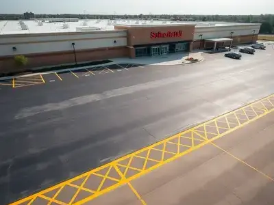 Large retail parking lot