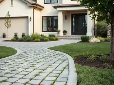 Permeable paver driveway